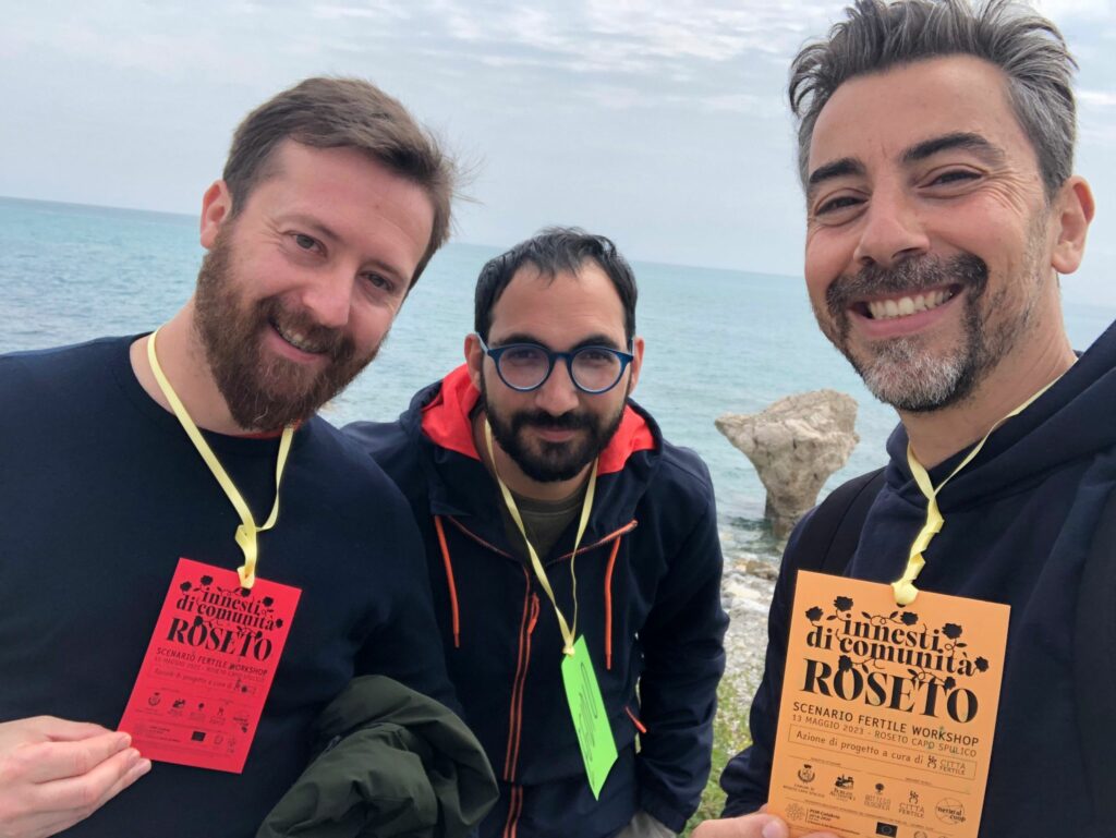 Il team di Netural Coop a Roseto Capo Spulico per Innesti di Comunità